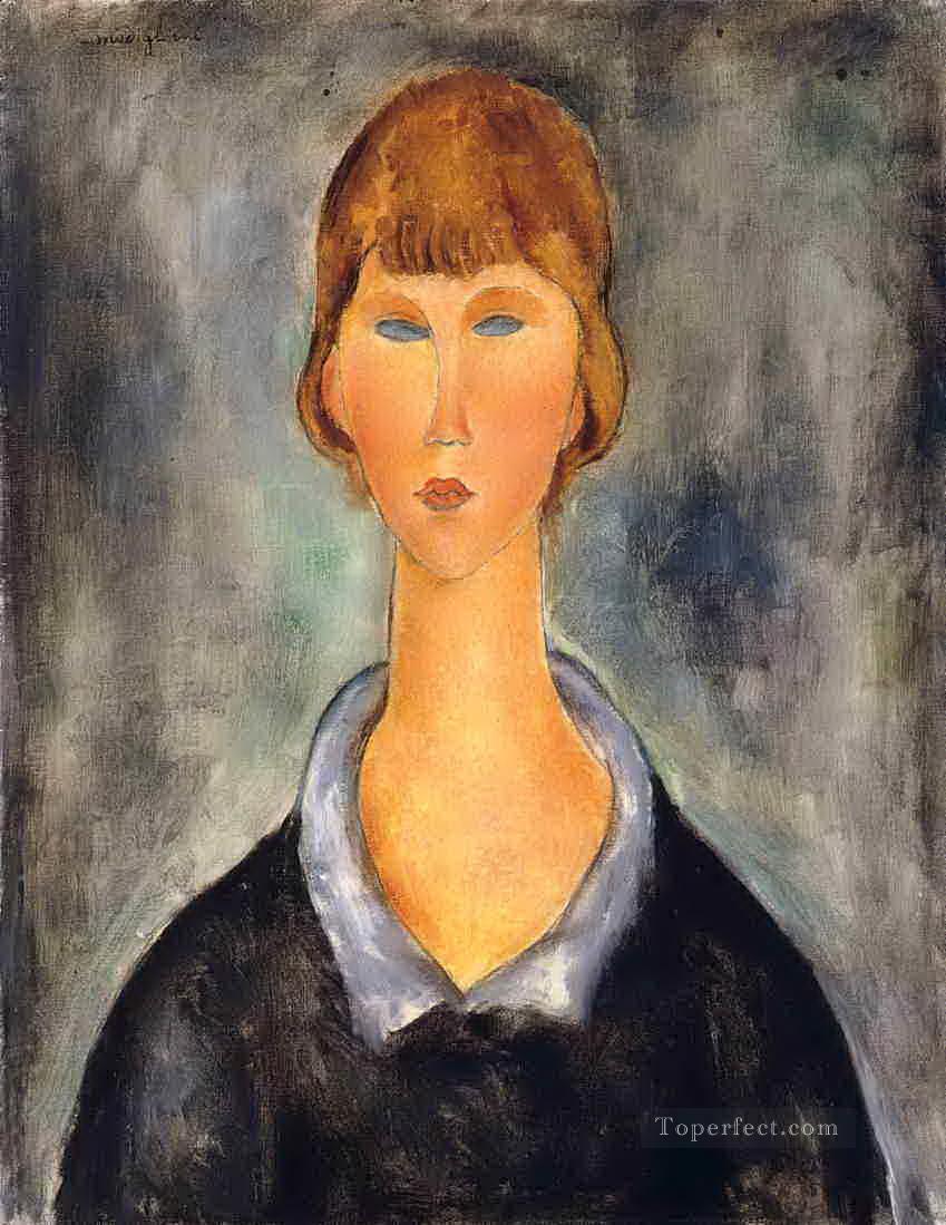 portrait of a young woman 1919 Amedeo Modigliani Oil Paintings